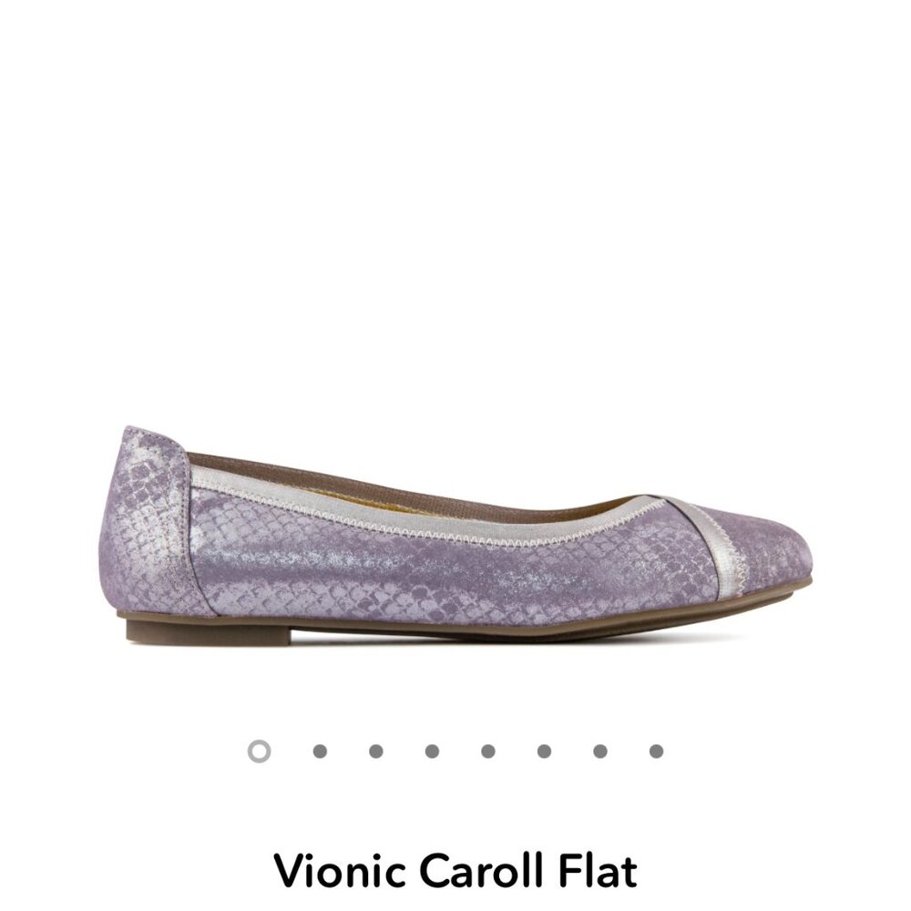 Vionic Lavender Snake-Print Caroll Flat